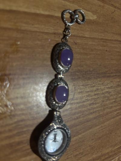 1962 Burmese Lavender Swiss Movement Sterling Silver - Thumbnail 4