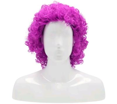 Adult KK Short Curly Clown Wig  Cyclamen NE6