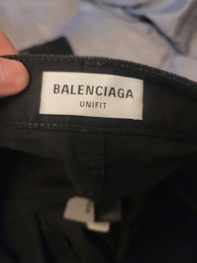 Balenciaga Wide Leg Distressed Denim Jeans black Japan NEW - Thumbnail 4