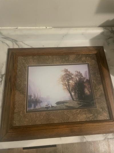Albert Bierstadt Kings River Canyon California framed painti - Thumbnail 2