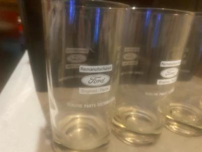 vintage set of four ford remanufactured engine parts glasses - Thumbnail 6