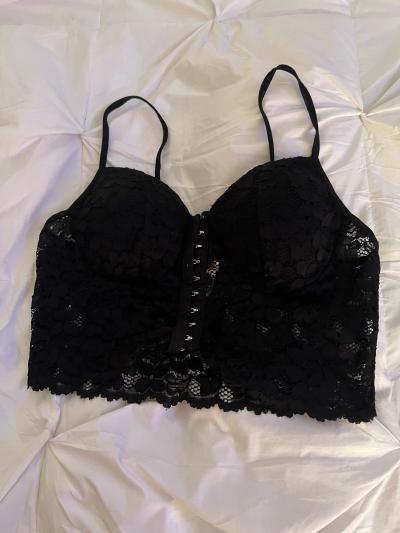 black lace lingerie set lg - Thumbnail 4