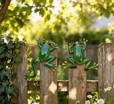 Set of Metal Frogs