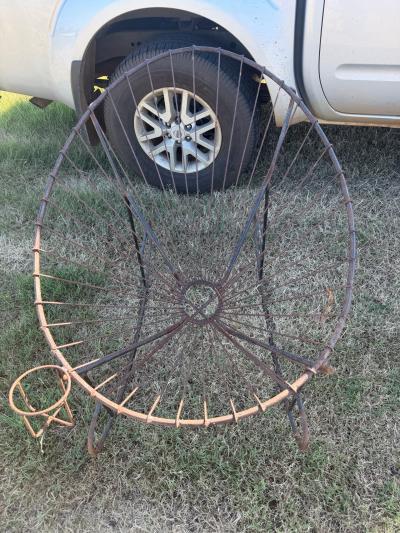 1800s wrought iron rocker