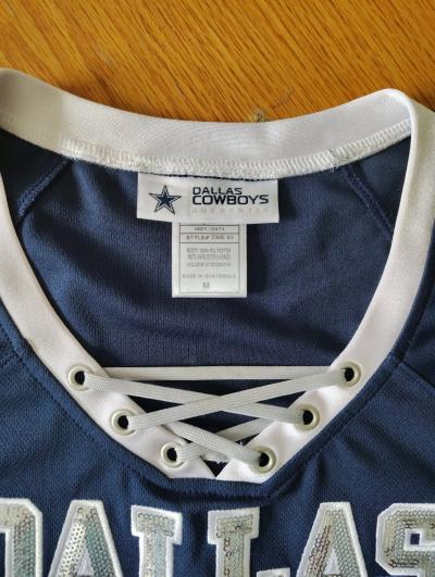 Womens Dallas Cowboys Jersey  Fashion Style with LaceUp Deta - Thumbnail 3