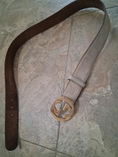 Mens Tan Gucci Brand Belt 32 36 - Thumbnail 2