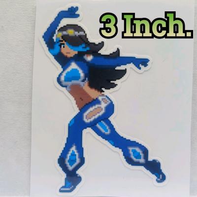 3 Inch Pixel Shelly Fan Art Water Resistant Vinyl Sticker