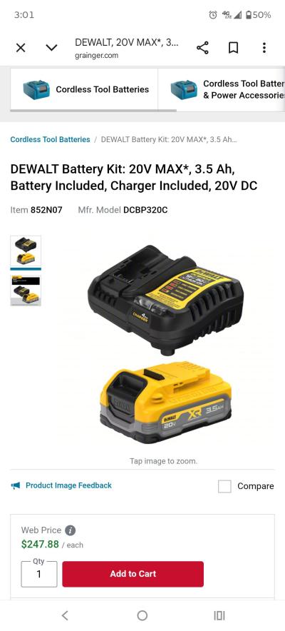 DeWalt 20v xr battery - Thumbnail 3