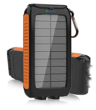 orange solar power bank wireless new condition charger - Thumbnail 2