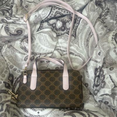 womens Brown Geometric SmallCcrossbody Bag