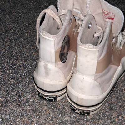 kim Jones X converse high top white lace up sneakers wmn 8 - Thumbnail 3