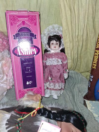 Three Porcelain Dolls plus a Dream Catcher - Thumbnail 3