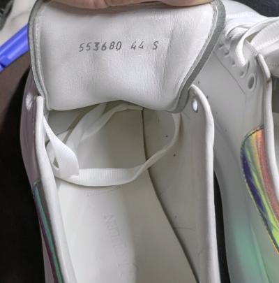 Alexander McQueen Oversized white and iridescent heels - Thumbnail 4