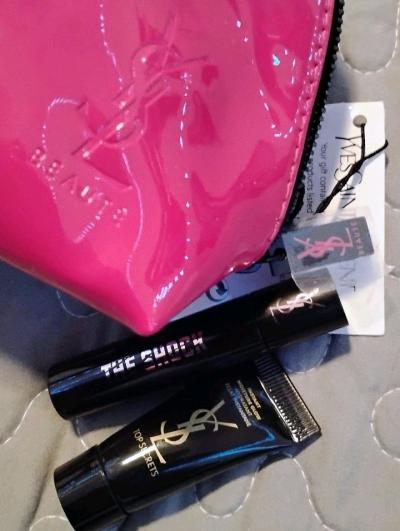 Hot Pink Yves Saint Laurent Mina Beauty Zip Bag - Thumbnail 2
