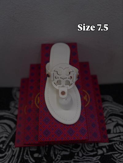 white matte Tory Burch sandals size 7 and a half