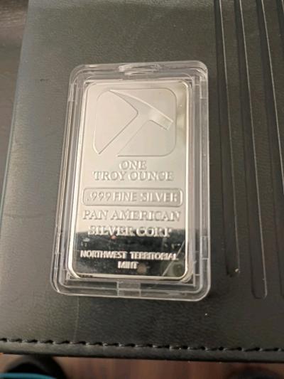 2  One Troy Ounce Pan American Silver Corp Silver Bars