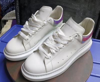 Alexander McQueen Oversized white and iridescent heels