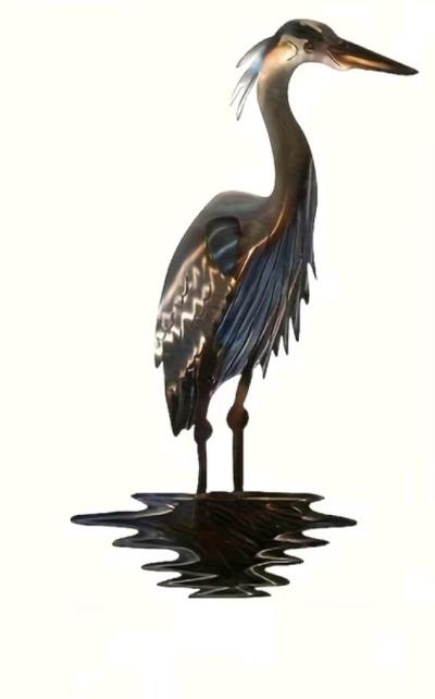 Blue Heron Metal Wall Decor