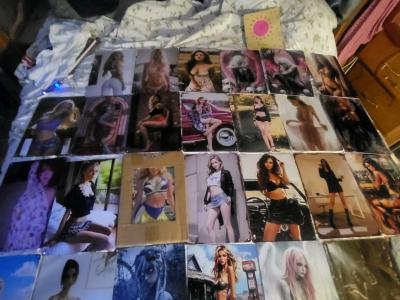 vintage metal signs featuring women in different poses - Thumbnail 4