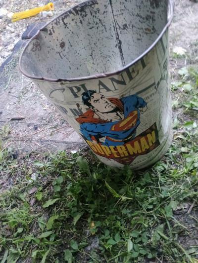 vintage superman trash bin - Thumbnail 2