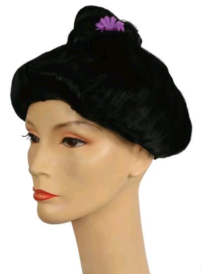 Adult Black Geisha Wig - Thumbnail 2