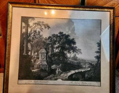 18th CENTURY ENGRAVING by FRANCOIS VIVARES of PAINTING by PI