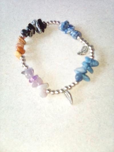 Bracelet with Silver Leaf Charms - Thumbnail 2