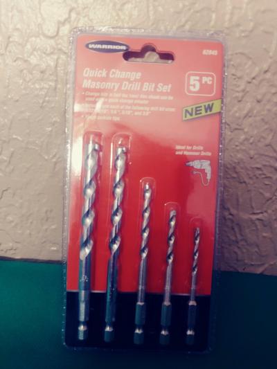 Quick Chance Masonry Drill Bit Set 5PC