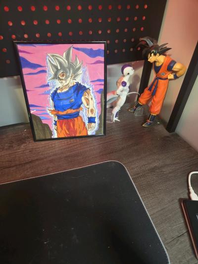 Goku Ultra Instinct Framed Hand Drawn Art - Thumbnail 2