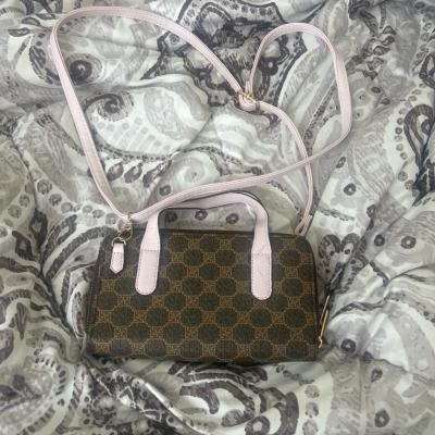 womens Brown Geometric SmallCcrossbody Bag - Thumbnail 2