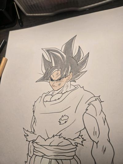 Goku Ultra Instinct Framed Hand Drawn Art - Thumbnail 6