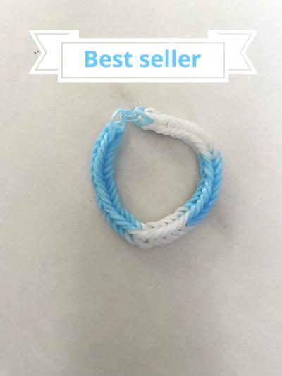 blue and white bracelet