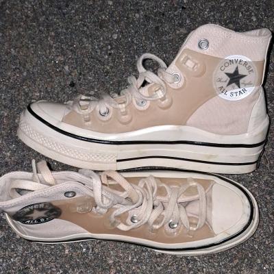 kim Jones X converse high top white lace up sneakers wmn 8
