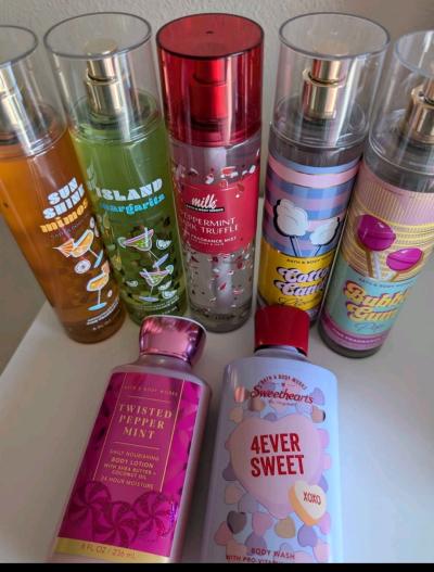 bath body work set of 7