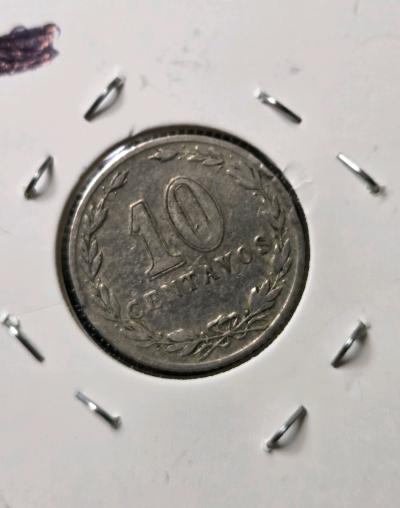1910 Republic of Argentina 10 centavos - Thumbnail 2