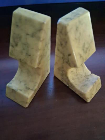 antique italian marble bookends