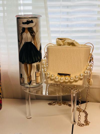 pearl Handle crossbody bag and Tumbler Set