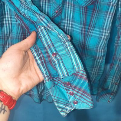 womens Ariat Plaid Button up cowgirl shirt size small - Thumbnail 3