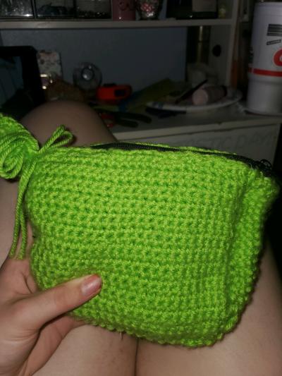 Green handmade clutch - Thumbnail 3