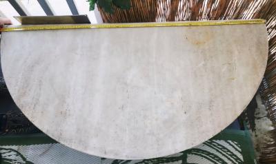 Solid semi circle marble table - Thumbnail 2