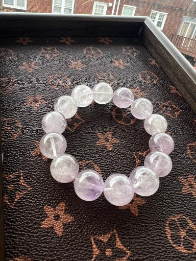 18mm Oily Haze Lavender Amethyst Bracelet Natural Mist Pale