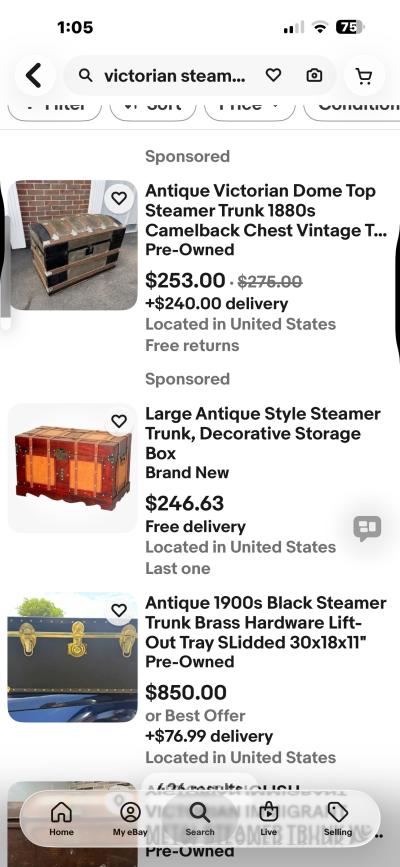 steam trunk embossed on wheels 18001900 google says - Thumbnail 6