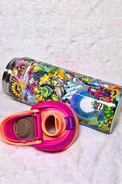 24oz Water Bottles Owala Style Not Owala Brand - Thumbnail 4