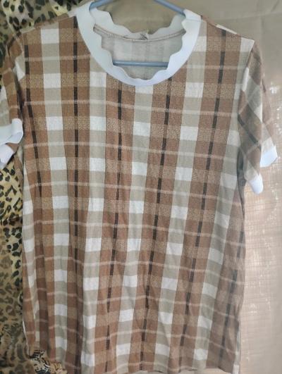 A Nice Womens  Brown and White and Black Top