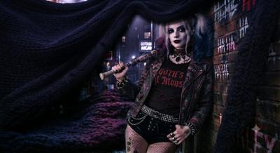 goth harley quinn mini backpack and blanket - Thumbnail 2