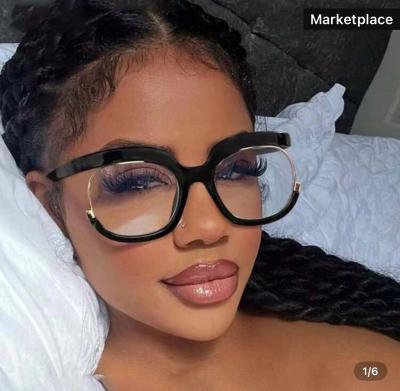 two tone large fashion sunglasses new mint condition