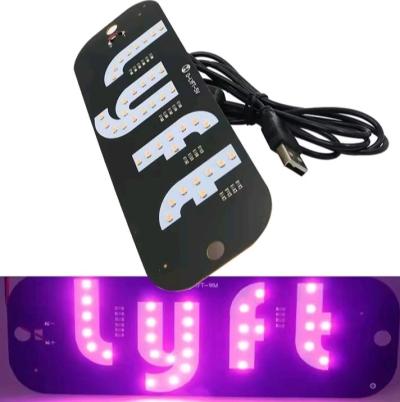 lyft led usb car sign