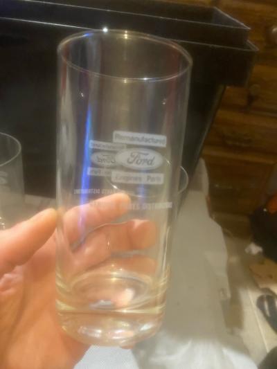 vintage set of four ford remanufactured engine parts glasses - Thumbnail 5