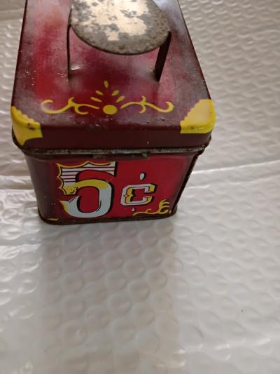 1950 vintage shoe shine box with cloth and brush - Thumbnail 3