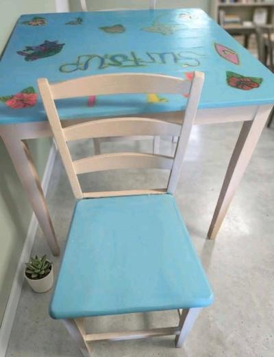hand painted ocean table set